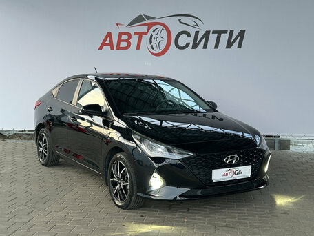 2021 Hyundai Solaris II Рестайлинг, чёрный, 1472000 рублей, вид 4