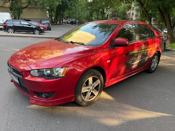 2008 Mitsubishi Lancer X, красный, 850000 рублей