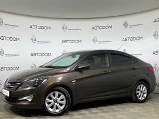 2016 Hyundai Solaris I Рестайлинг, коричневый, 1049900 рублей, вид 1