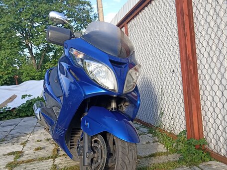 2009 Suzuki Burgman (SkyWave) 400, синий, 320000 рублей, вид 1