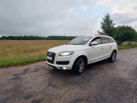 2013 Audi Q7 I (4L) Рестайлинг, белый, 1850000 рублей