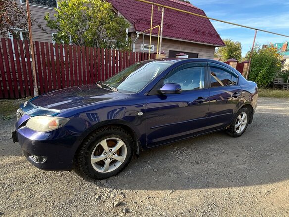 2006 Mazda 3 I (BK) Рестайлинг, синий, 350000 рублей - вид 3