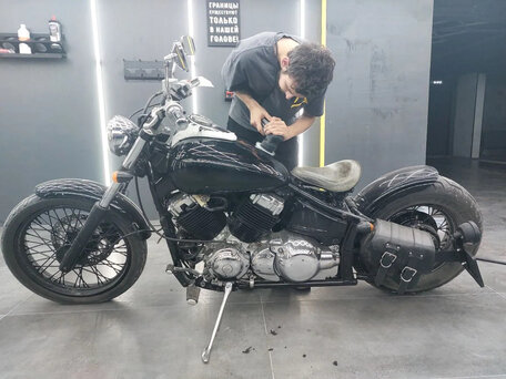 1997 Yamaha XVS400 Drag Star, чёрный, 380000 рублей, вид 1