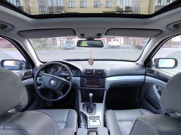 2001 BMW 5 серии 530i IV (E39) Рестайлинг, синий, 1400000 рублей - вид 6