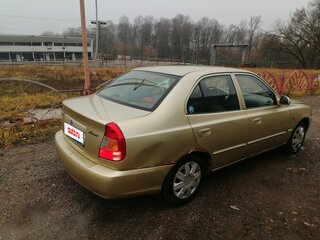 2001 Hyundai Accent II, золотистый, 170000 рублей, вид 4