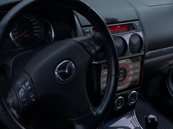 2006 Mazda 6 I (GG) Рестайлинг, синий, 350000 рублей - вид 10
