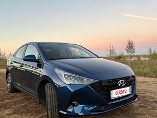 2022 Hyundai Solaris II Рестайлинг, синий, 1399999 рублей, вид 3
