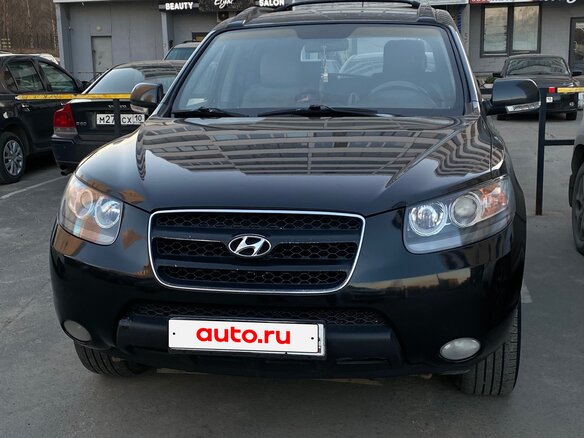 2008 Hyundai Santa Fe II, чёрный, 860000 рублей - вид 2