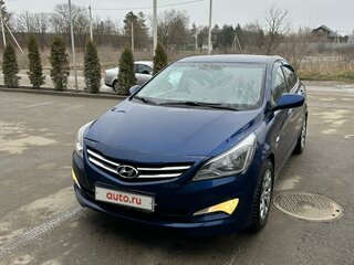 2016 Hyundai Solaris I Рестайлинг, синий, 1250000 рублей, вид 2