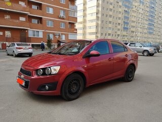 2012 Chevrolet Aveo II, красный, 650000 рублей, вид 1