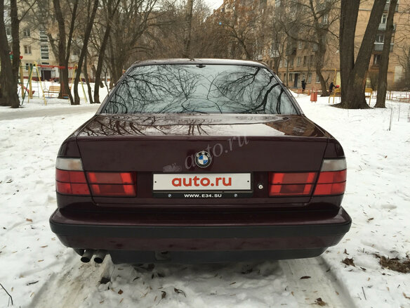 1992 BMW 5 серии 525i III (E34), пурпурный - вид 1