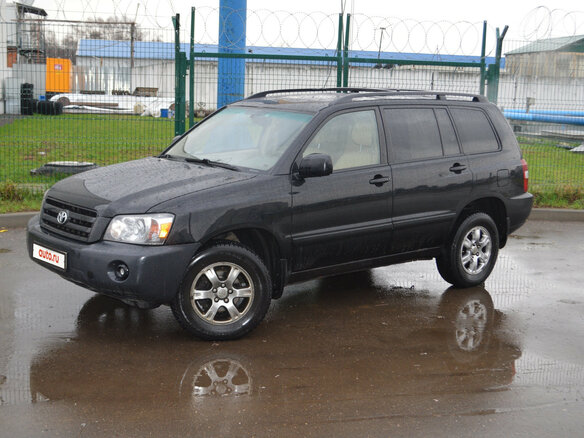 2004 Toyota Highlander, чёрный - вид 9