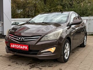2016 Hyundai Solaris I Рестайлинг, коричневый, 579000 рублей, вид 4