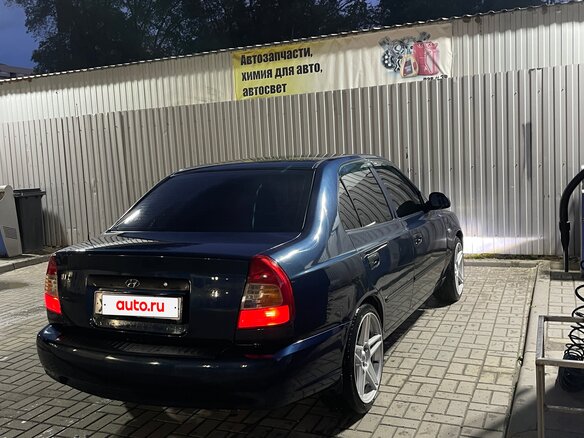 2008 Hyundai Accent ТагАЗ II, синий, 520000 рублей - вид 6