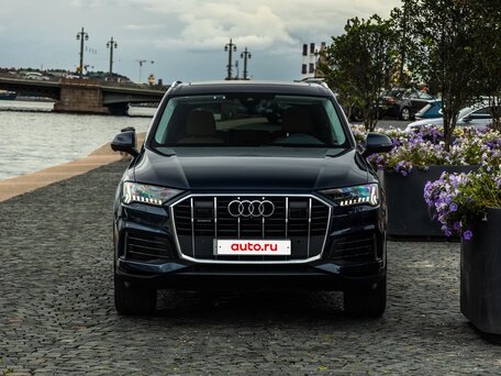 2023 Audi Q7 45 TFSI II (4M) Рестайлинг, синий, 8111111 рублей, вид 5