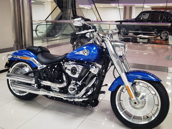 2025 Harley-Davidson Fat Boy, синий, 3300000 рублей - вид 2