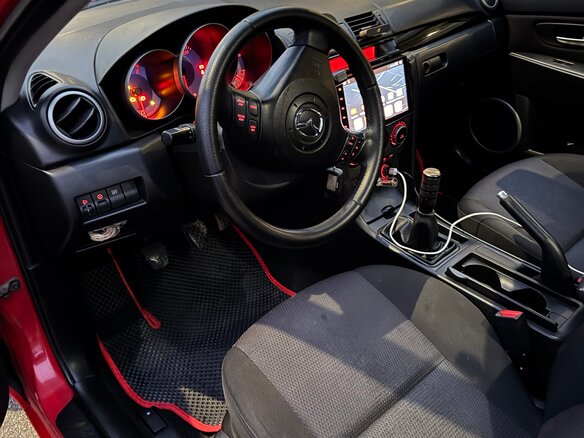 2007 Mazda 3 I (BK) Рестайлинг, красный, 690000 рублей - вид 8