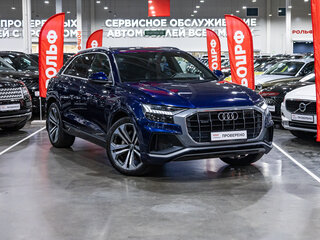 2018 Audi Q8 55 TFSI I (4M), синий, 4995000 рублей, вид 4