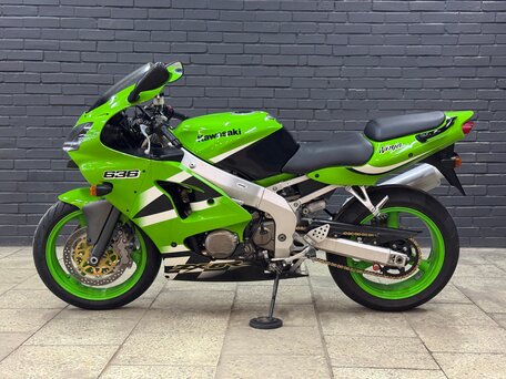 2002 Kawasaki ZX-6R Ninja, зелёный, 455000 рублей, вид 4