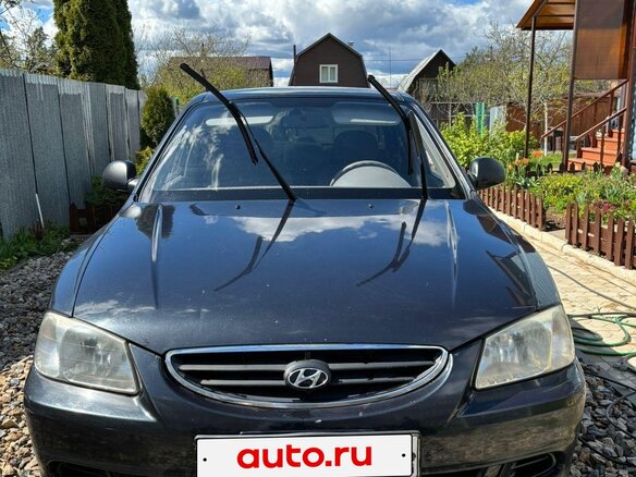 2008 Hyundai Accent ТагАЗ II, чёрный, 305000 рублей