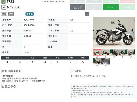 2013 Honda NC 700X, белый, 457000 рублей - вид 8
