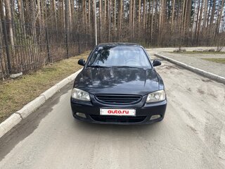 2007 Hyundai Accent ТагАЗ II, чёрный, 380000 рублей, вид 4
