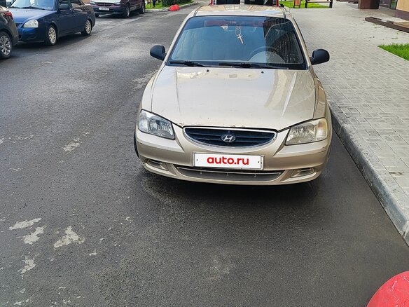 2004 Hyundai Accent ТагАЗ II, бежевый, 220000 рублей