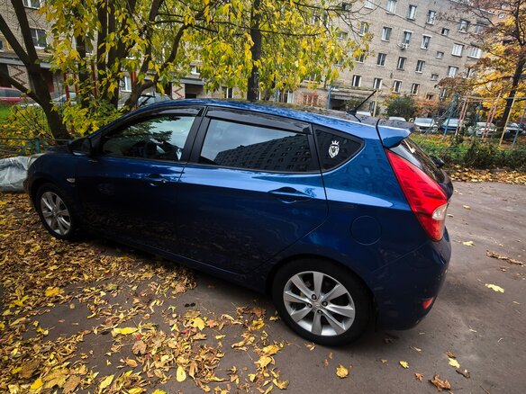 2014 Hyundai Solaris I Рестайлинг, синий - вид 3