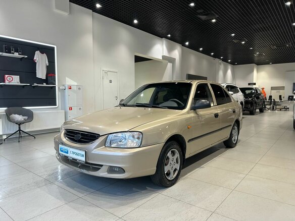 2006 Hyundai Accent ТагАЗ II, бежевый, 240000 рублей