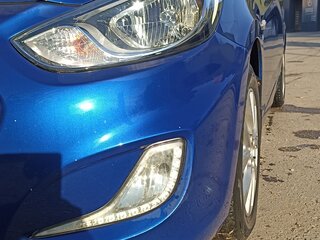2013 Hyundai Solaris I, синий, 670000 рублей, вид 4