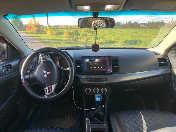2007 Mitsubishi Lancer X, синий, 1100000 рублей - вид 9