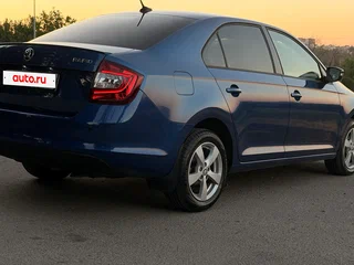 2017 Skoda Rapid I Рестайлинг, синий, 1095000 рублей, вид 4