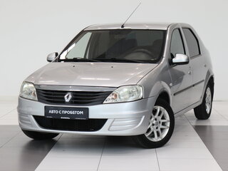 2013 Renault Logan I Рестайлинг, серебристый, 514000 рублей, вид 1