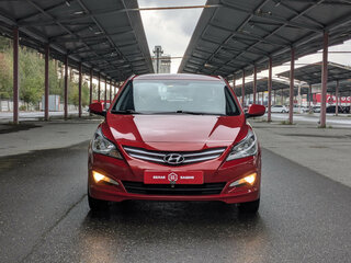 2014 Hyundai Solaris I Рестайлинг, красный, 1124900 рублей, вид 3