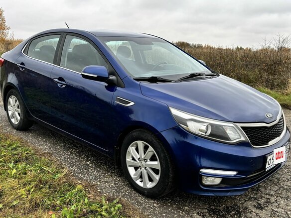 2015 Kia Rio III Рестайлинг, синий, 950000 рублей - вид 3