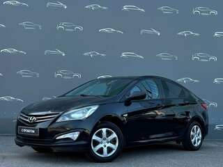 2014 Hyundai Solaris I Рестайлинг, чёрный, 697700 рублей, вид 1