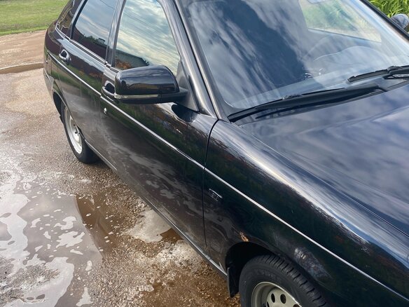 2011 Lada (ВАЗ) Priora I, чёрный - вид 4