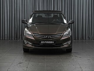 2015 Hyundai Solaris I Рестайлинг, коричневый, 1090000 рублей, вид 3