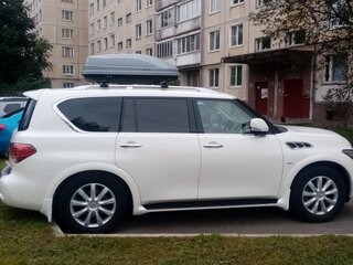 2015 Infiniti QX80 I Рестайлинг, белый, 2500000 рублей, вид 4