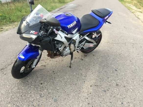 2002 Yamaha YZF-R6, синий - вид 2
