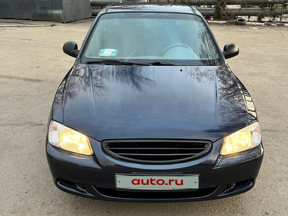 2008 Hyundai Accent ТагАЗ II, синий, 580000 рублей