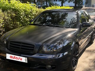 2006 Hyundai Sonata ТагАЗ IV (EF) Рестайлинг, чёрный, 490000 рублей, вид 2