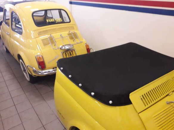 1967 Fiat 500 I, жёлтый - вид 4