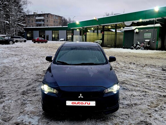 2008 Mitsubishi Lancer X, синий, 750000 рублей - вид 3