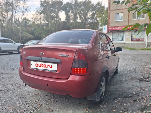 2008 Lada (ВАЗ) Kalina I, красный, 160000 рублей - вид 4