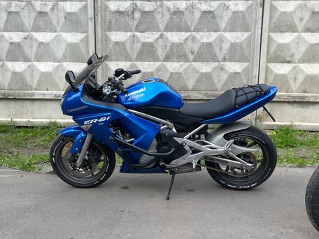 2007 Kawasaki ER-6F (Ninja 650R), синий, 350000 рублей, вид 5