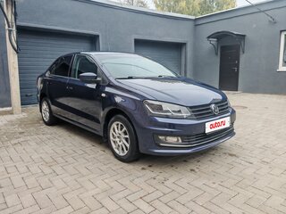 2017 Volkswagen Polo V Рестайлинг, синий, 1280000 рублей, вид 1