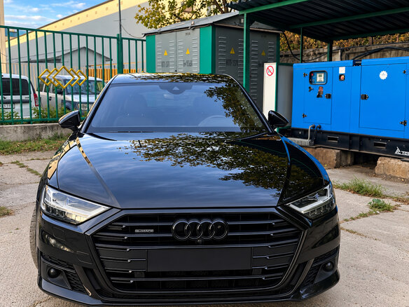 2021 Audi A8 55 TFSI IV (D5) Рестайлинг, серый