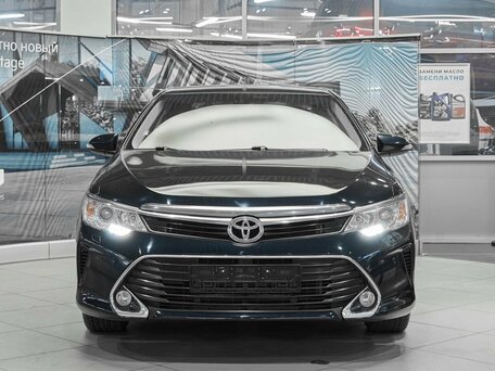 2016 Toyota Camry VII (XV50) Рестайлинг, синий, 1899000 рублей, вид 2