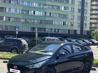 2021 Hyundai Solaris II Рестайлинг, чёрный, 1100000 рублей, вид 2